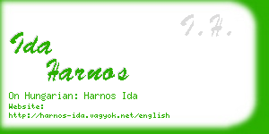 ida harnos business card